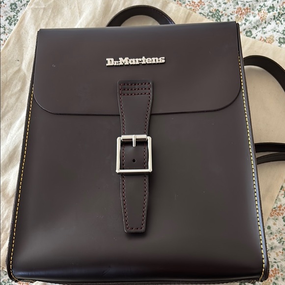 dr martens vegan mini backpack Dr. Leather Box Backpack, Black Smooth+Black Kiev to vegan material this synthetic leather substitute is just like the real thing and is made using absolutely no animal products Small Vegan Backpack in Cherry